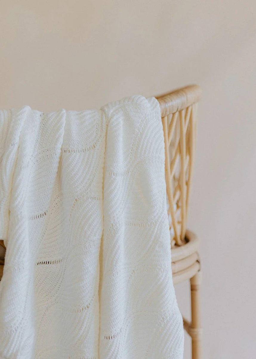 Keepsake Knit Blanket | Milk
