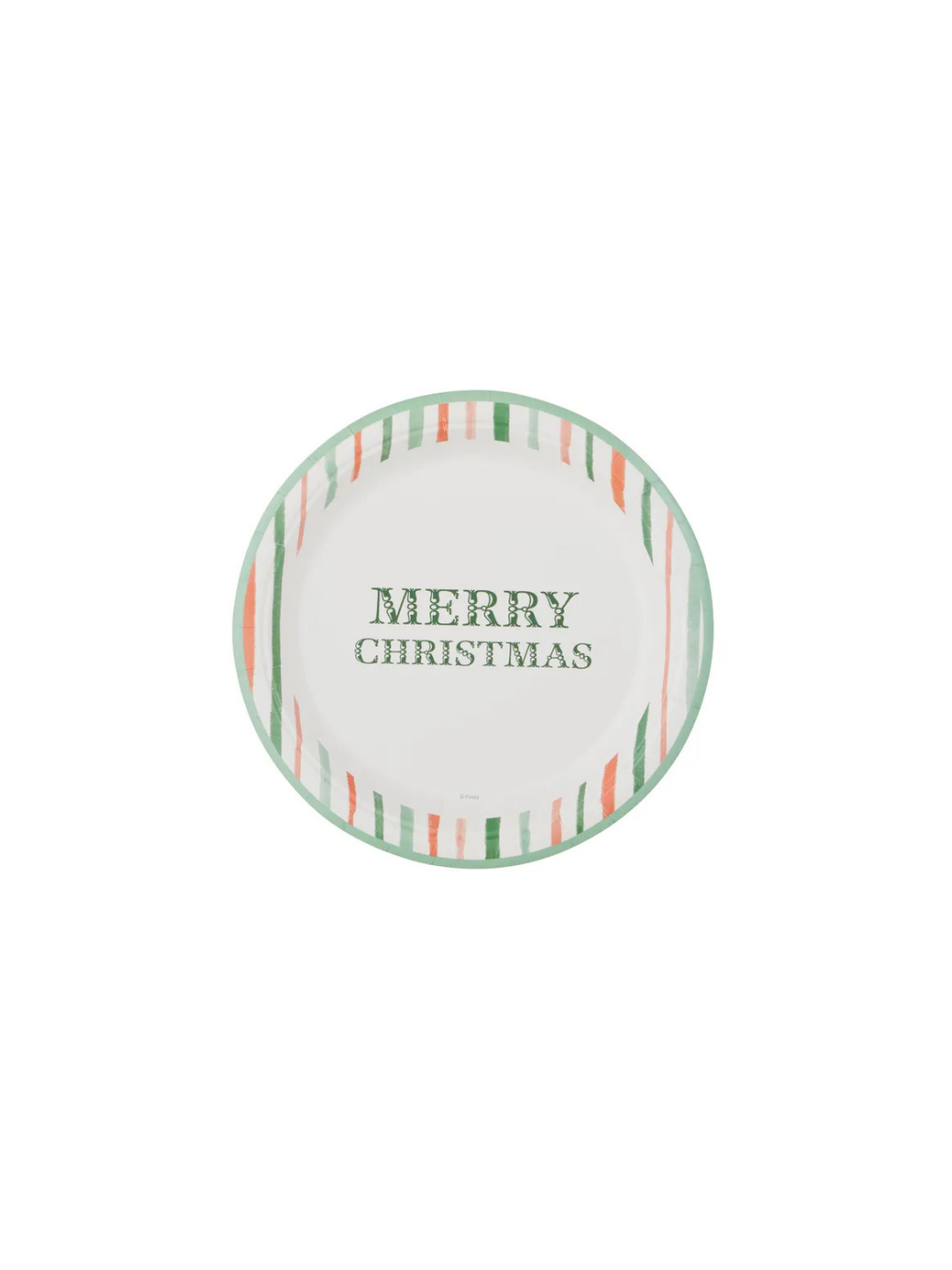 Merry Christmas Round Paper Plates – Pack of 10
