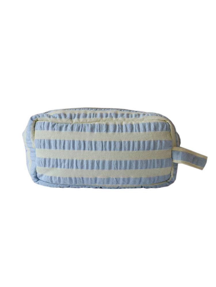 Butter Blue Seersucker — Dopp Kit