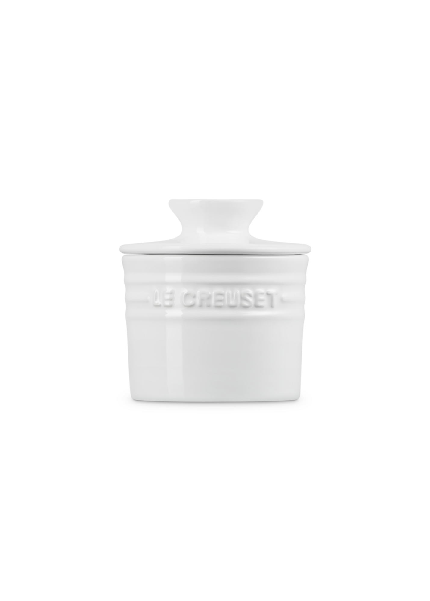 Stoneware Butter Bell — White