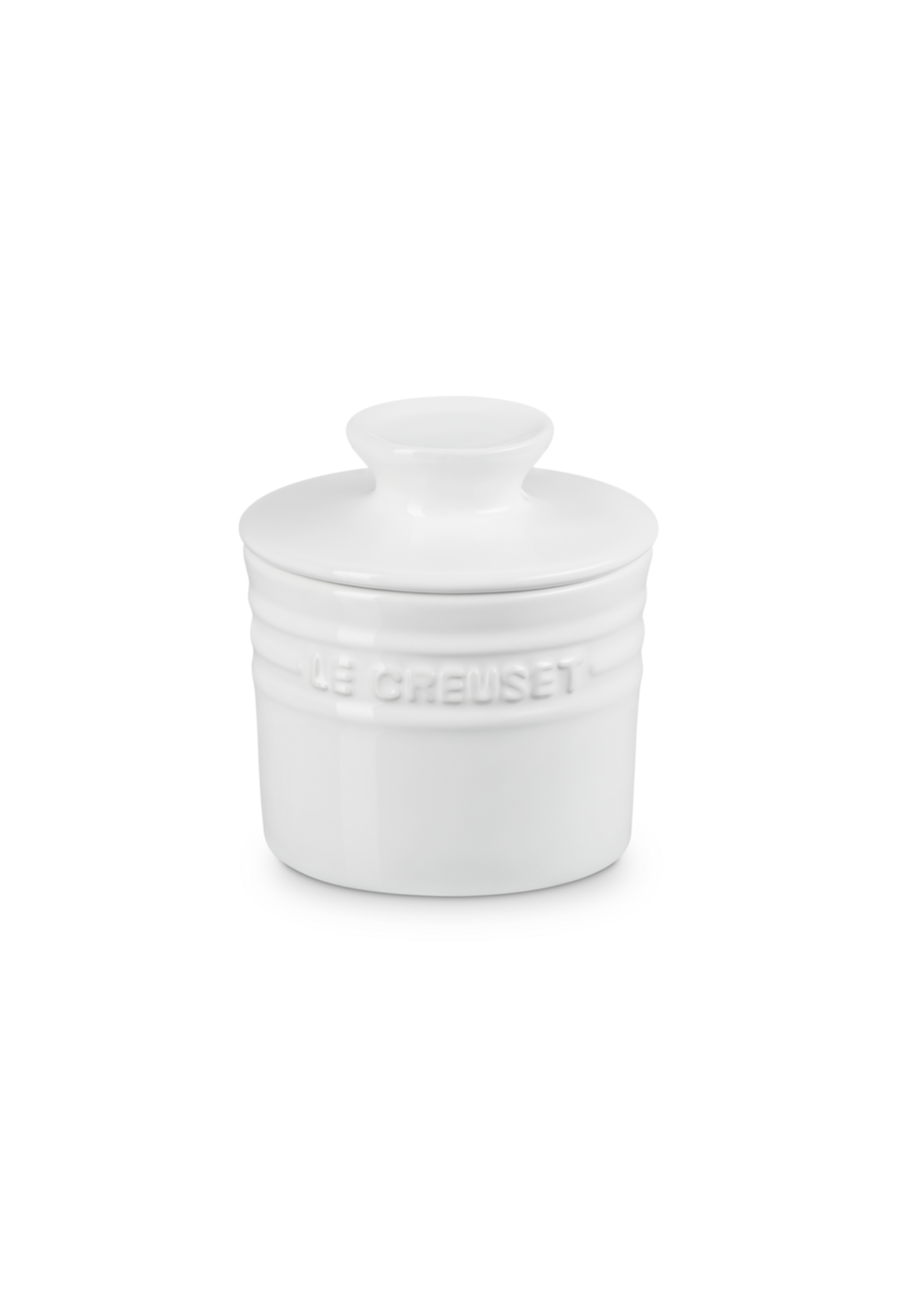 Stoneware Butter Bell — White