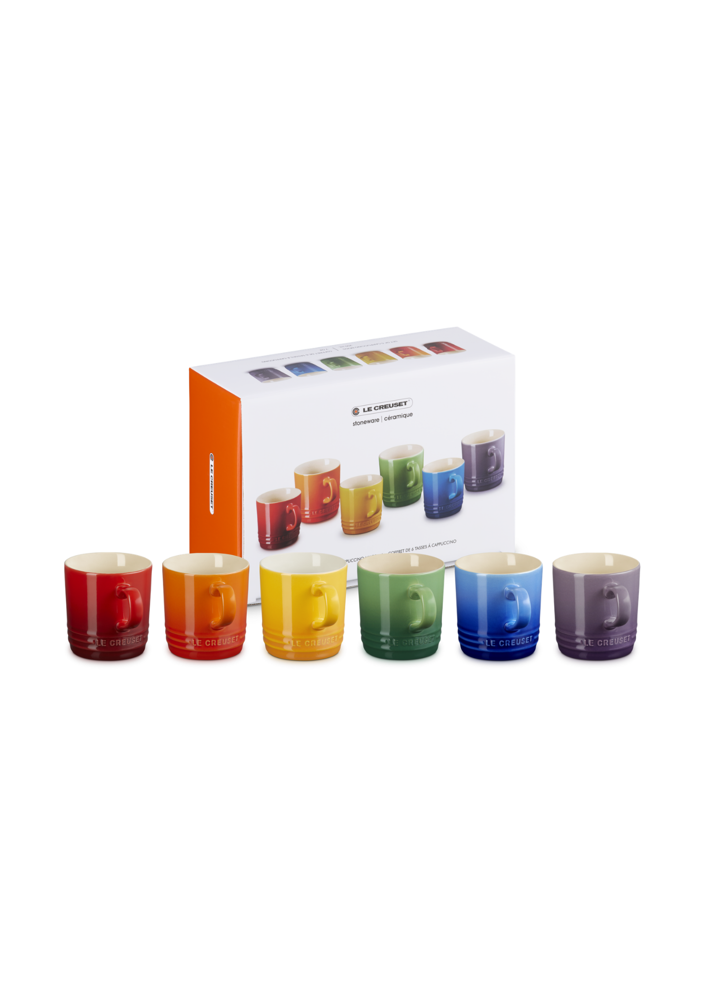 Rainbow Set of 6 x Mugs — 200ml