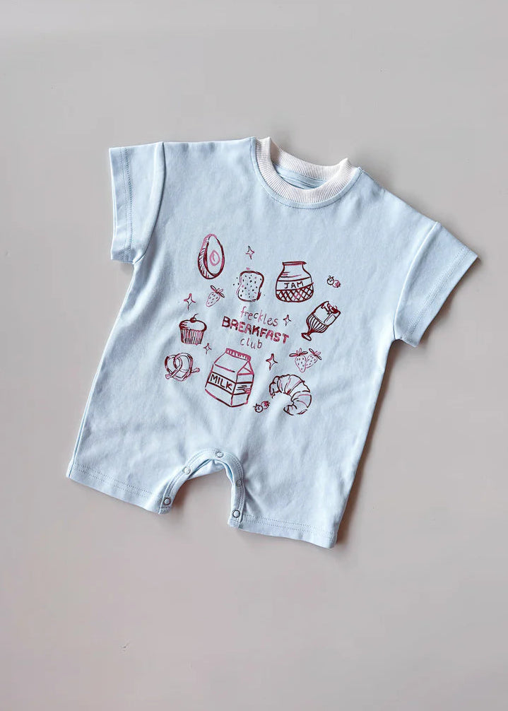 Breakfast Club Romper — Sky
