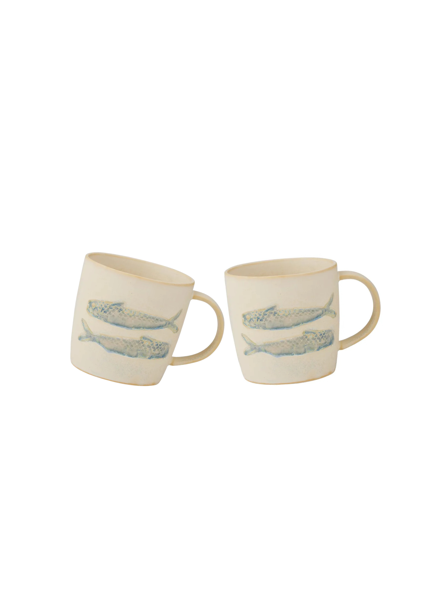 Riva Fish Ceramic Mug — PAIR