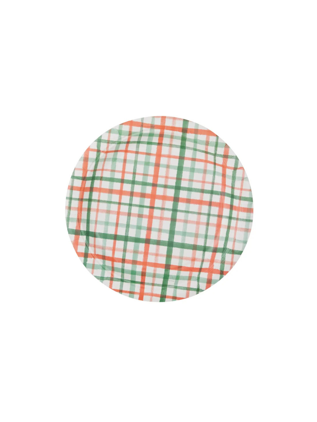 Check Round Paper Plates – Pack of 10