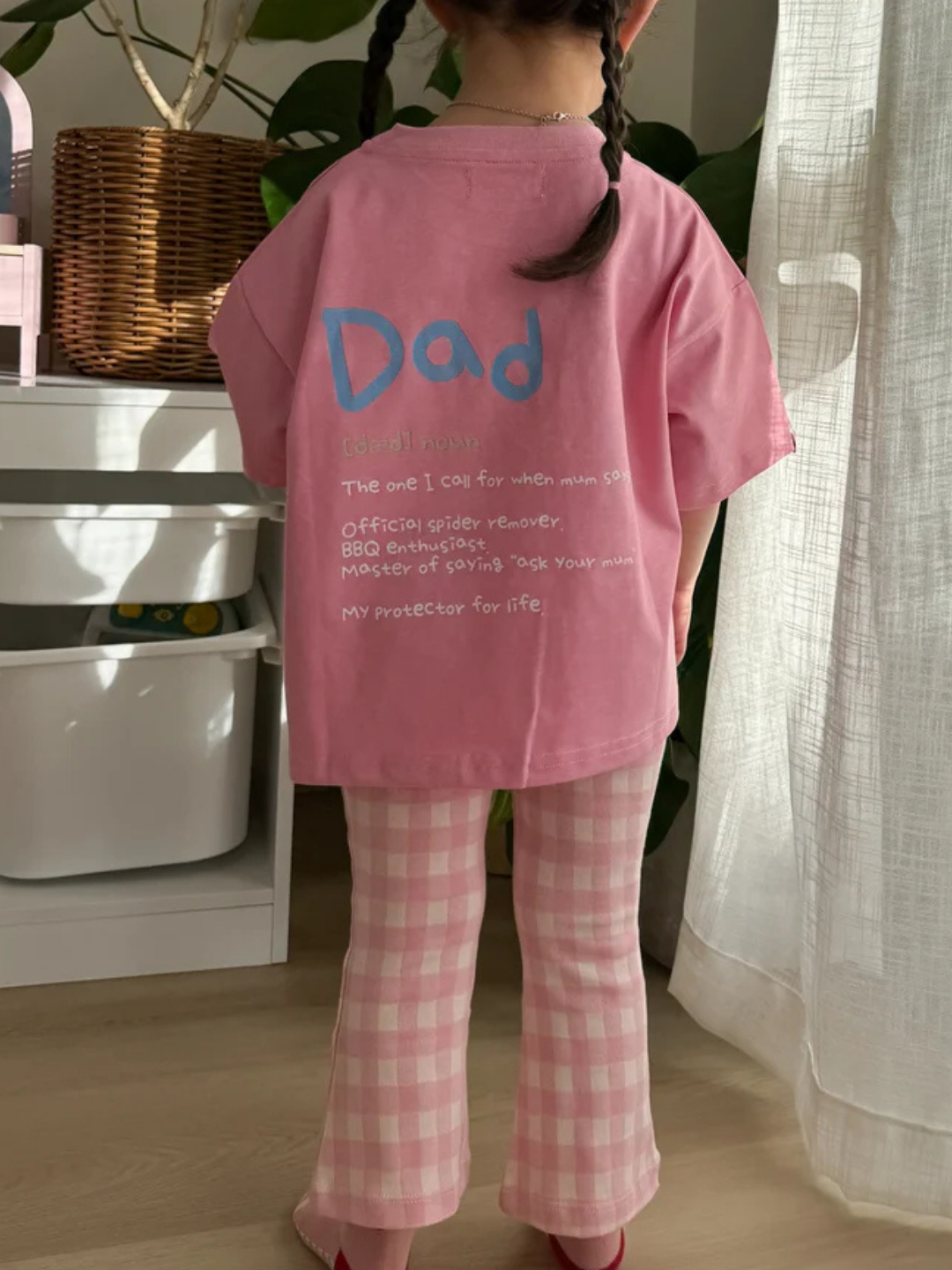 My Dad Fixes Everything — Pink Kids Tee