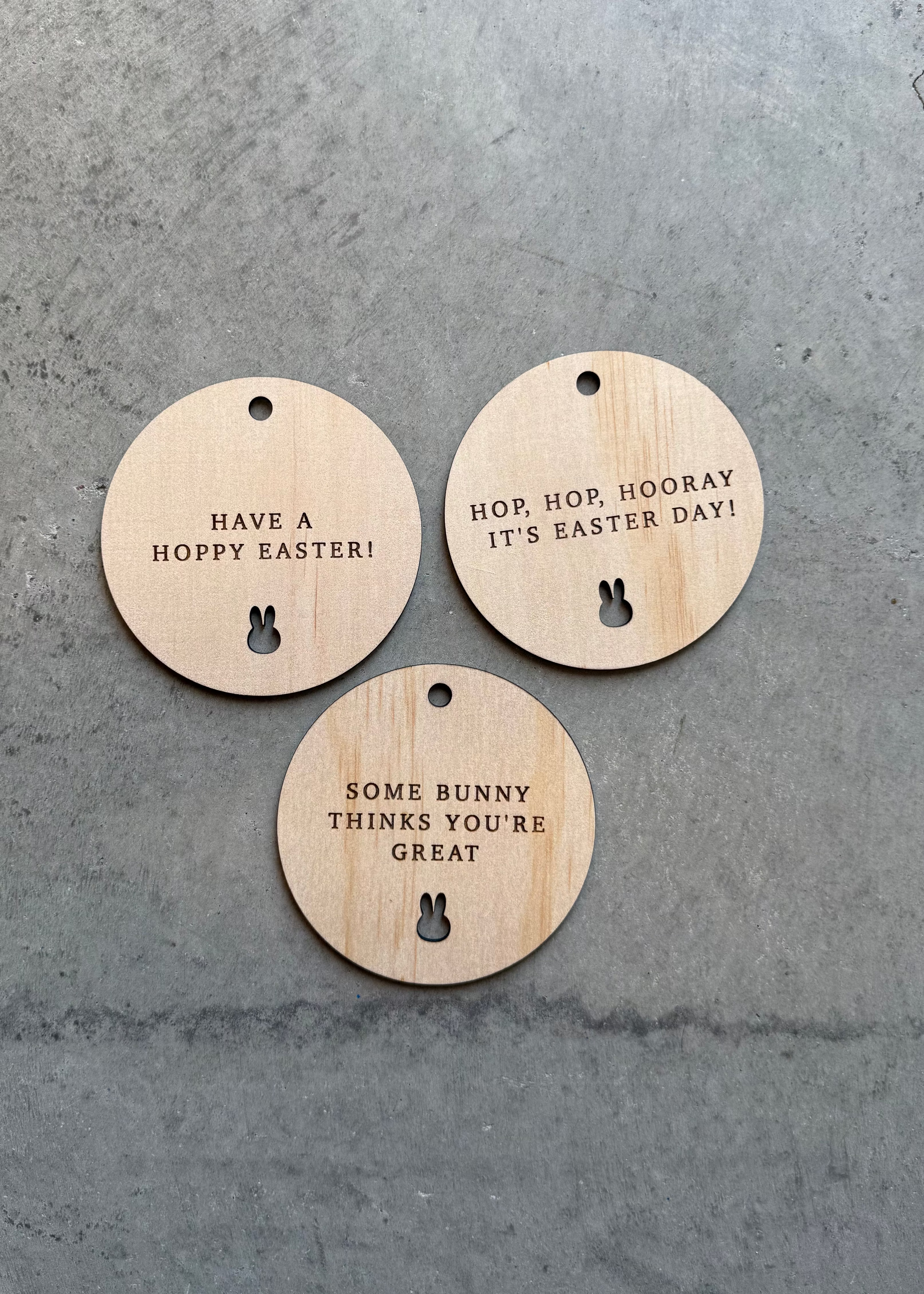 Wooden Easter Tag