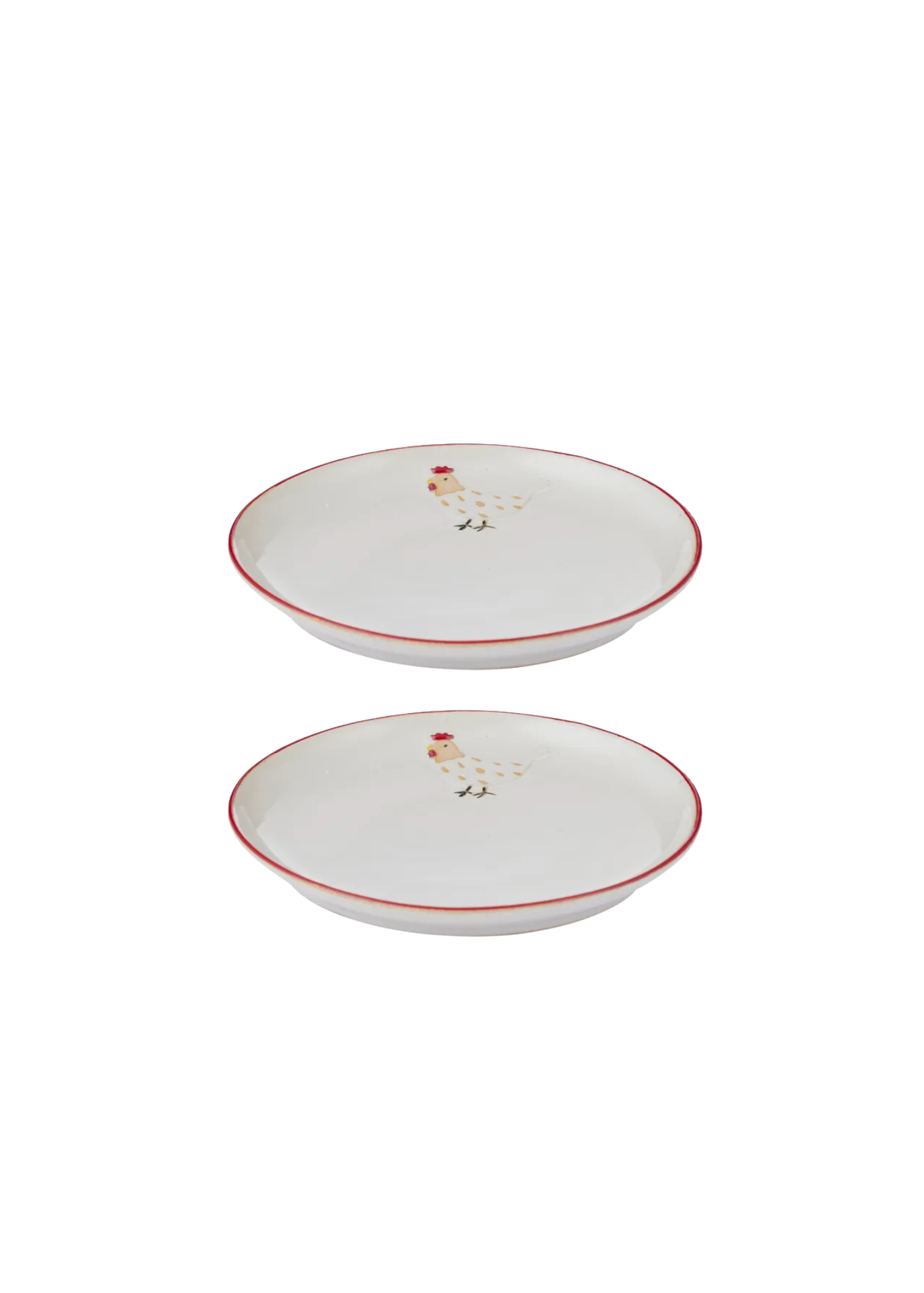 Charlie Chook Ceramic Plate — PAIR