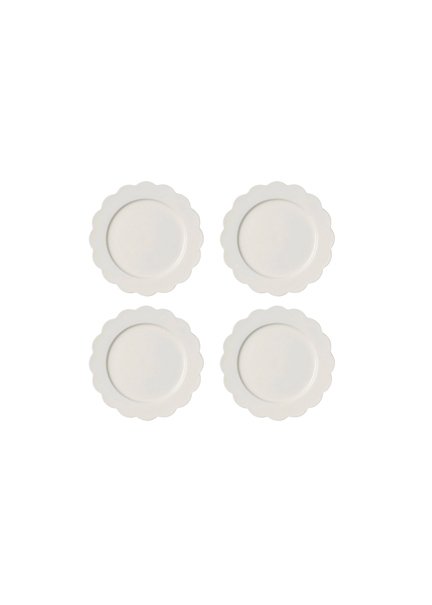 White Small Dinner Plate — Set X4