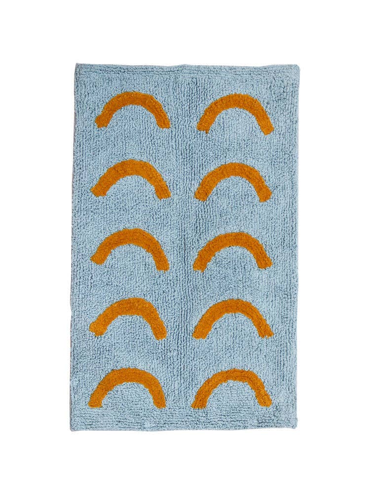 Blue Curve Bath Mat