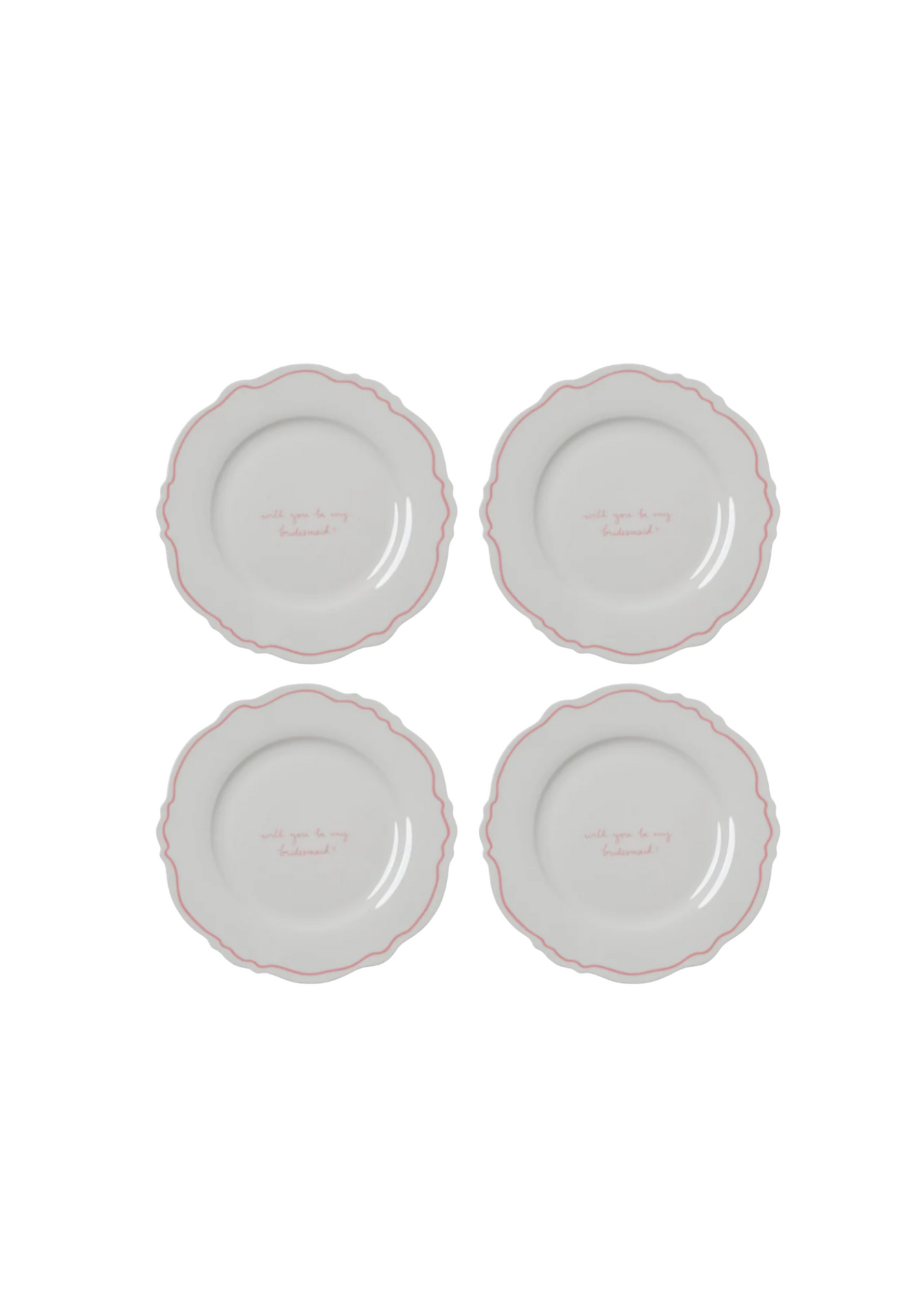 Bridesmaid Proposal Plates — Set X4