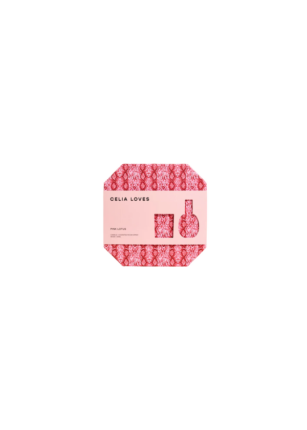 Pink Lotus  — Candle & Room Spray Duo Set