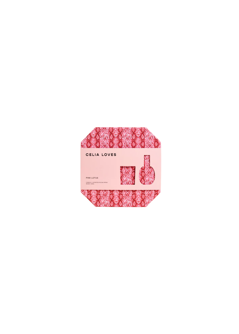 Pink Lotus  — Candle & Room Spray Duo Set