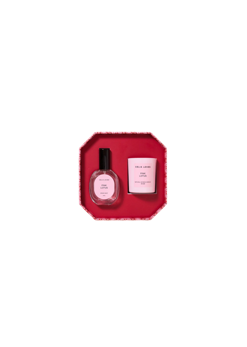 Pink Lotus  — Candle & Room Spray Duo Set