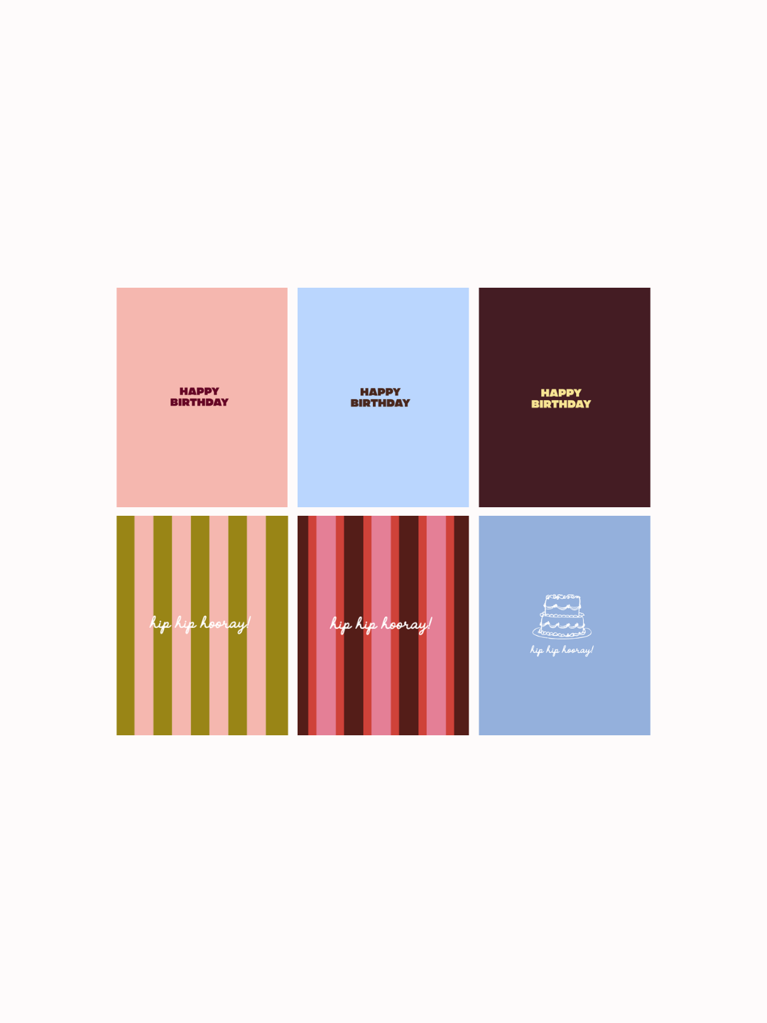 BIRTHDAY CARD PACK — 6 Cards