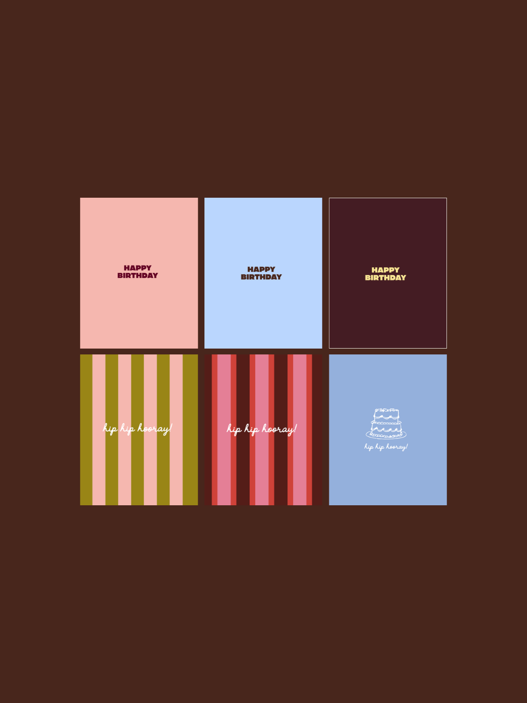 BIRTHDAY CARD PACK — 6 Cards