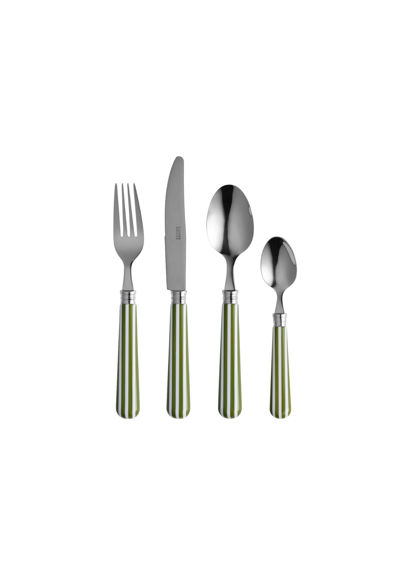 Green + White Stripe Cutlery