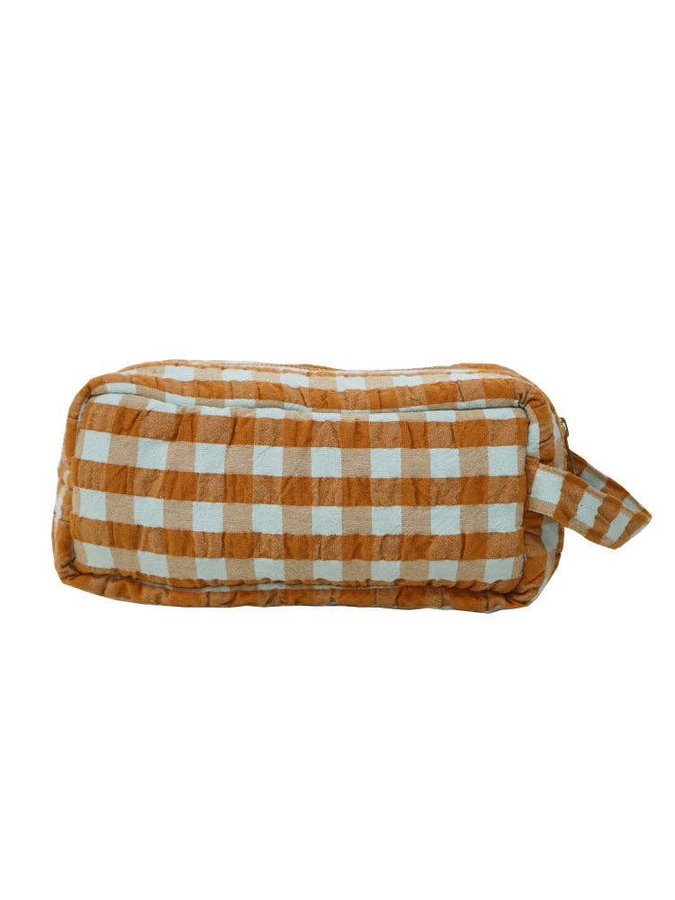 Honey Blue Seersucker — Dopp Kit