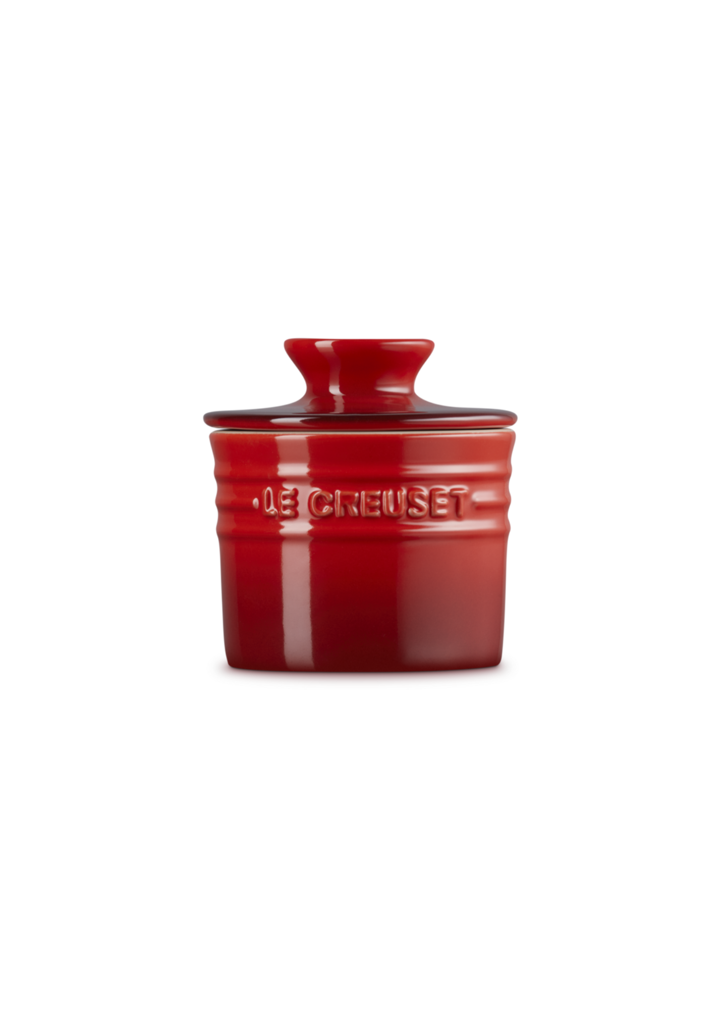 Stoneware Butter Bell — Cerise
