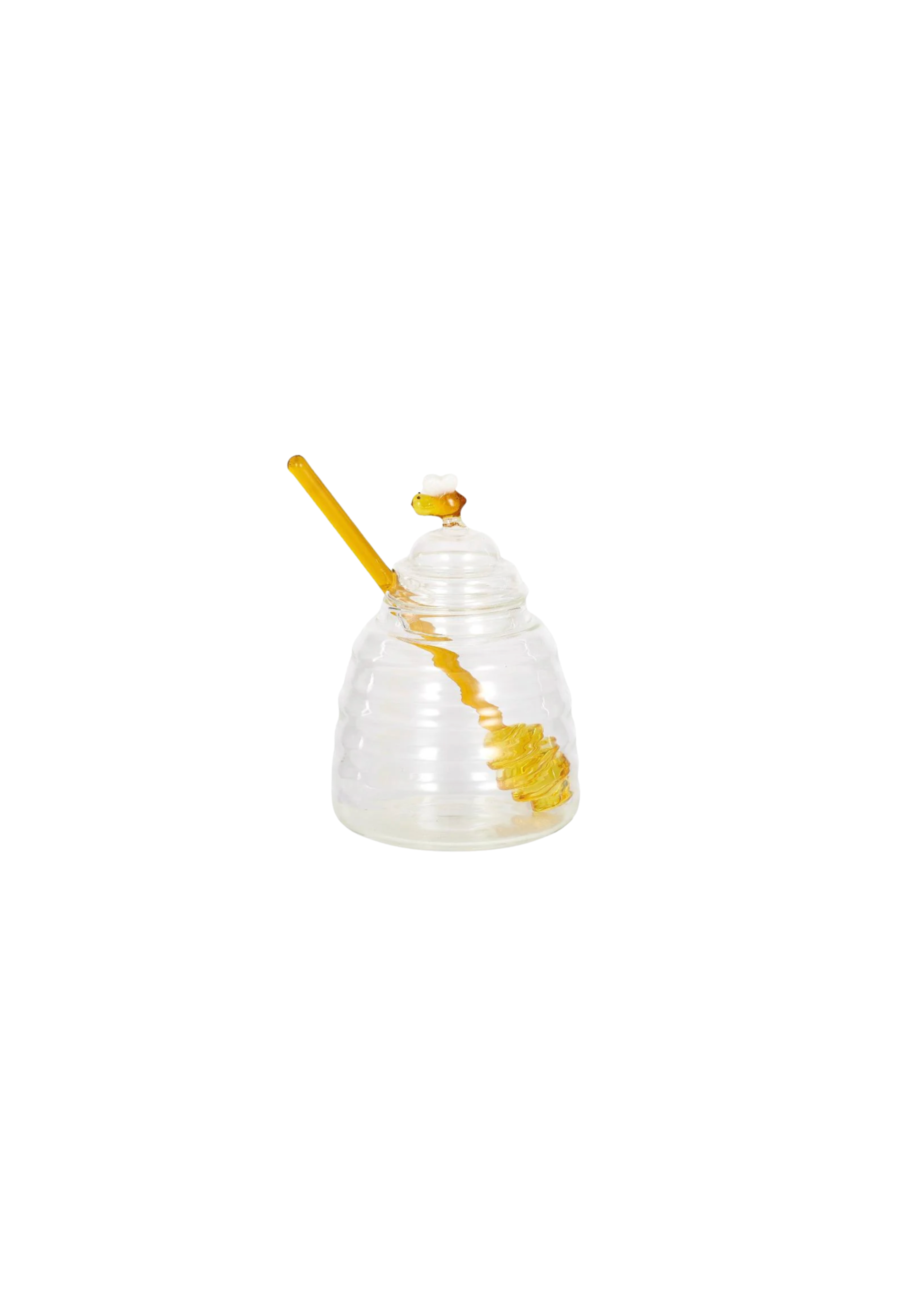 Hive Glass Honey Pot