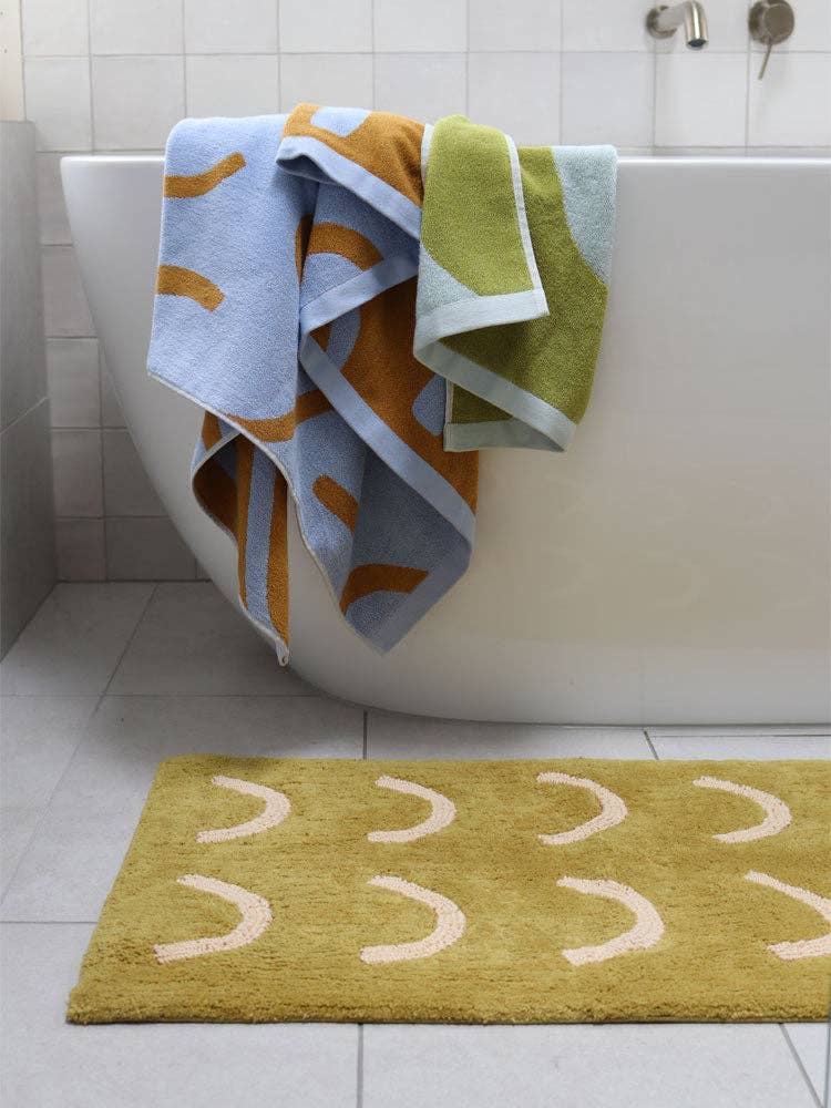 Olive Curve Bath Mat