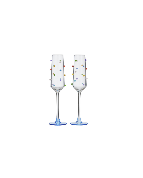 Polka Flute Glass — Set