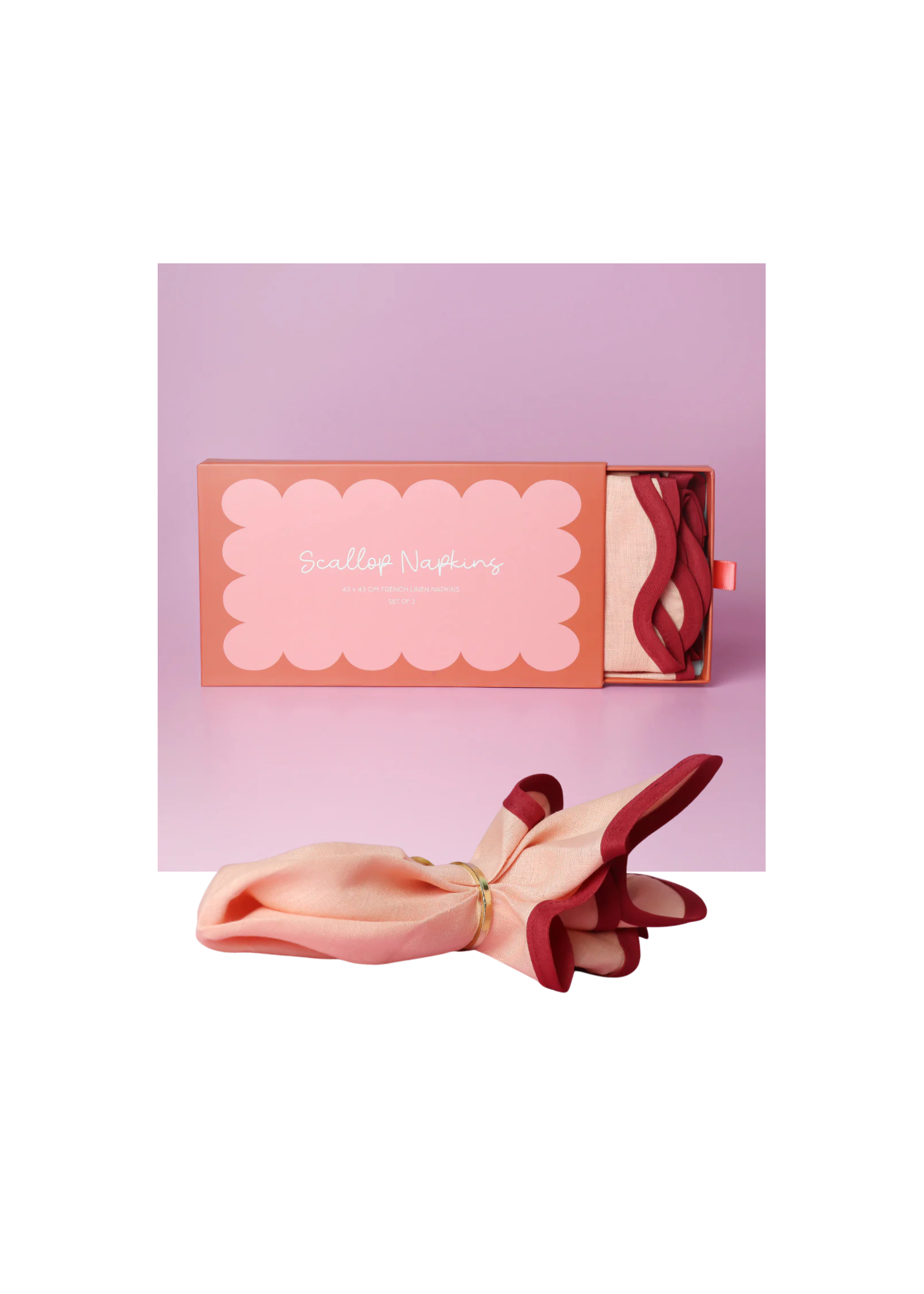 Scallop Linen Napkin  — PAIR