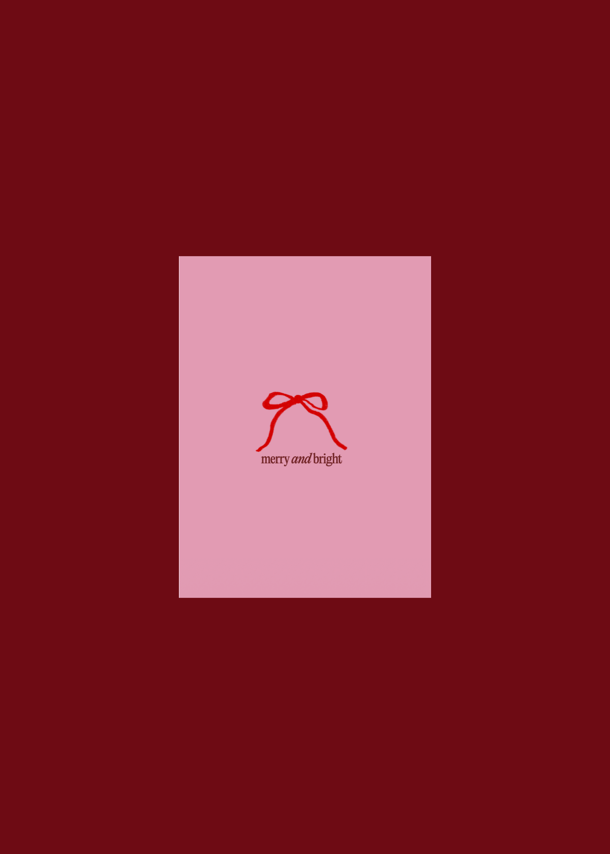 MERRY & BRIGHT — Pink Bow