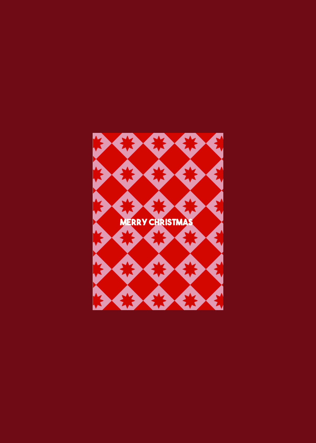MERRY CHRISTMAS — Red Check