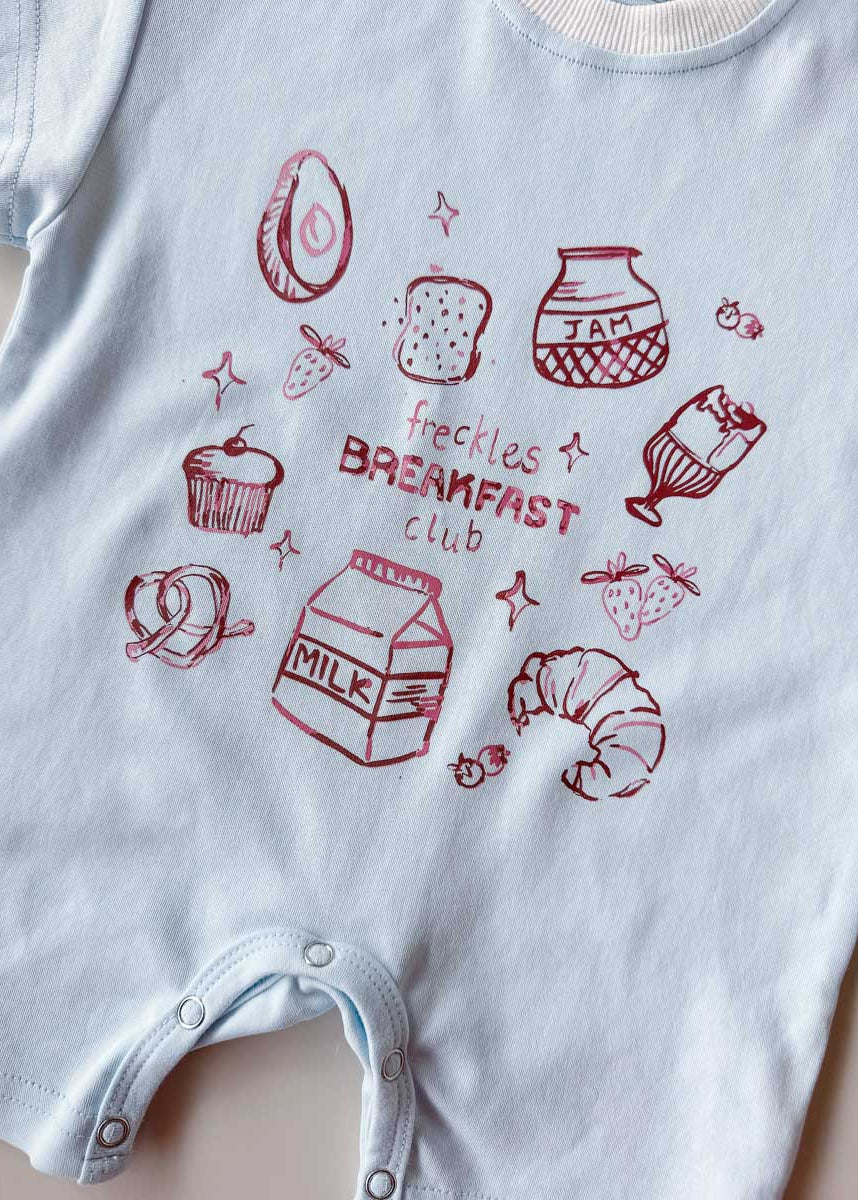 Breakfast Club Romper — Sky