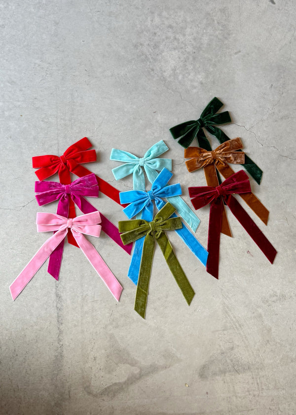 Double Velvet Bow — Pack X5