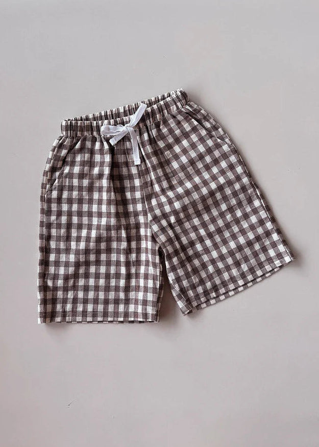 Pop's Bermuda Shorts — Brown Gingham