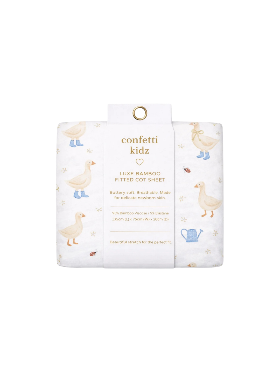 Country Goose | Fitted Bamboo Cot Sheet