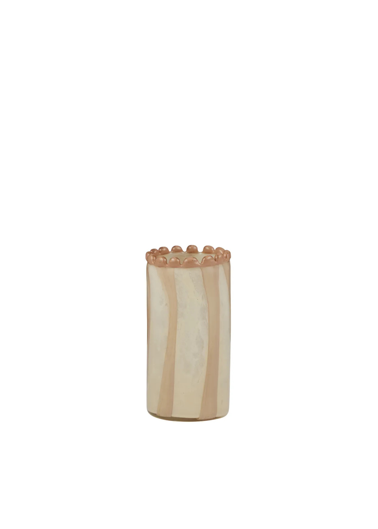 Nude Pettine Stripe Glass Vase — Small