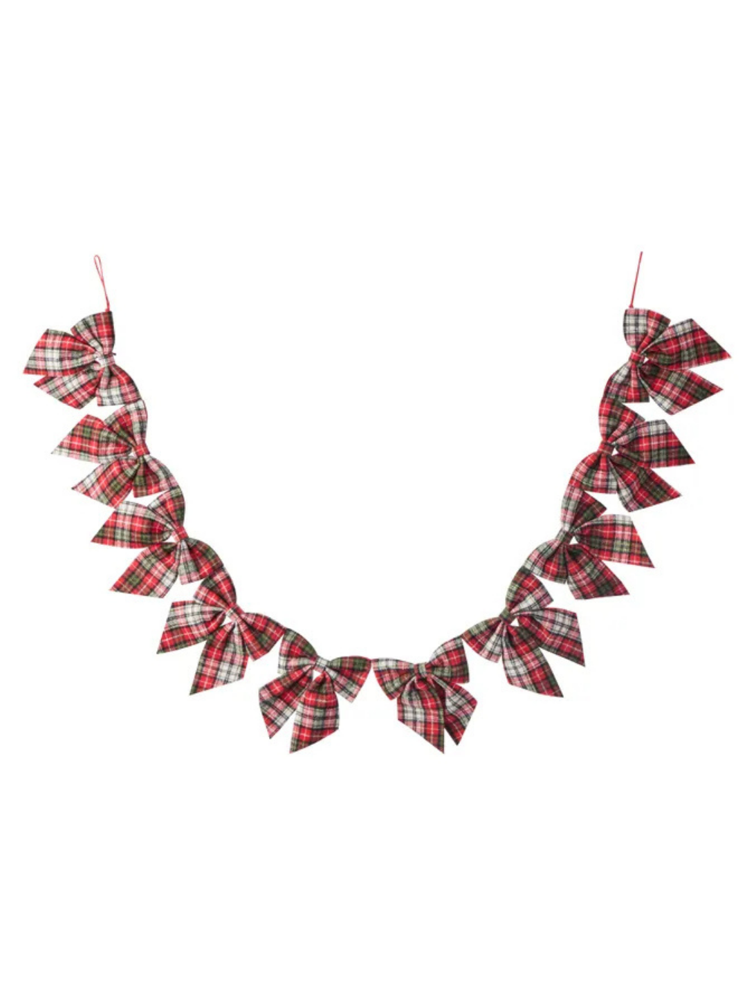 Festive Plaid Bow Garland