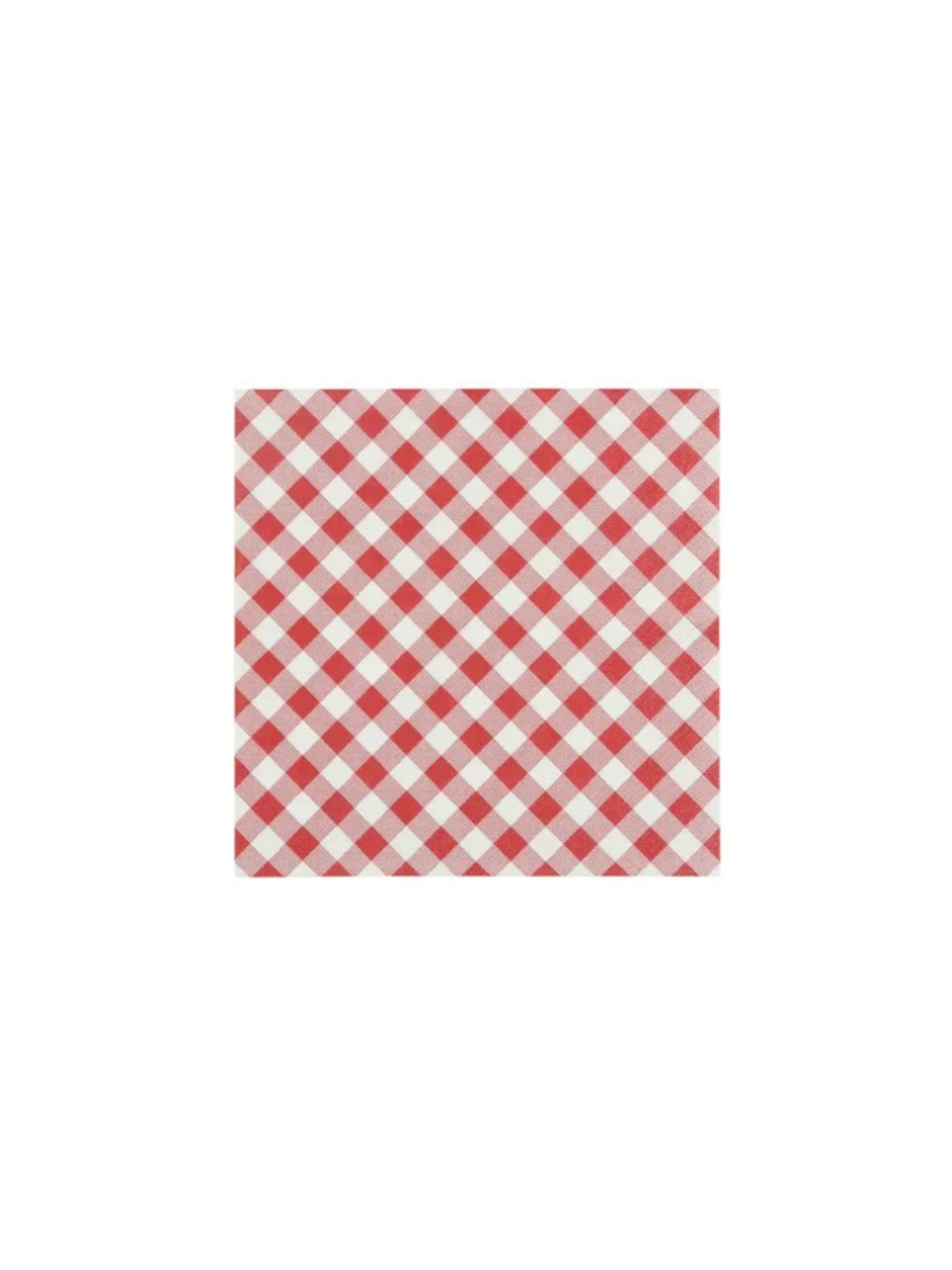 Napkin- White and Red Plaid