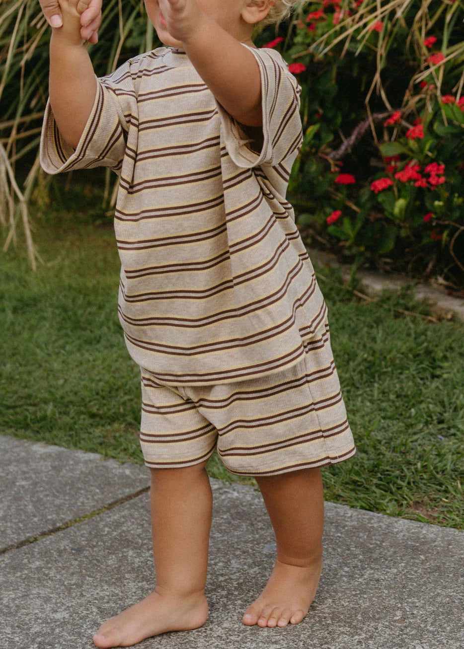 Ribbed Tee — Golden Shore