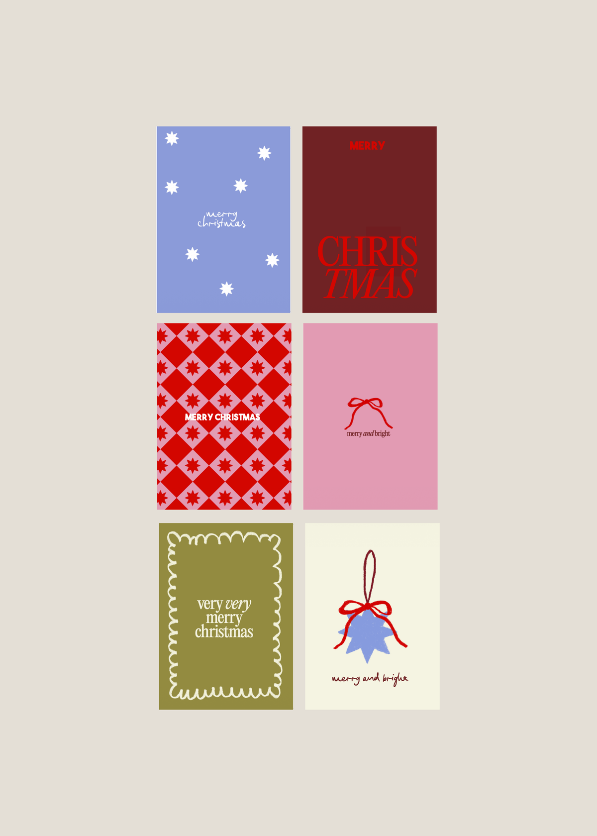CHRISTMAS CARD PACK — 12 CARDS