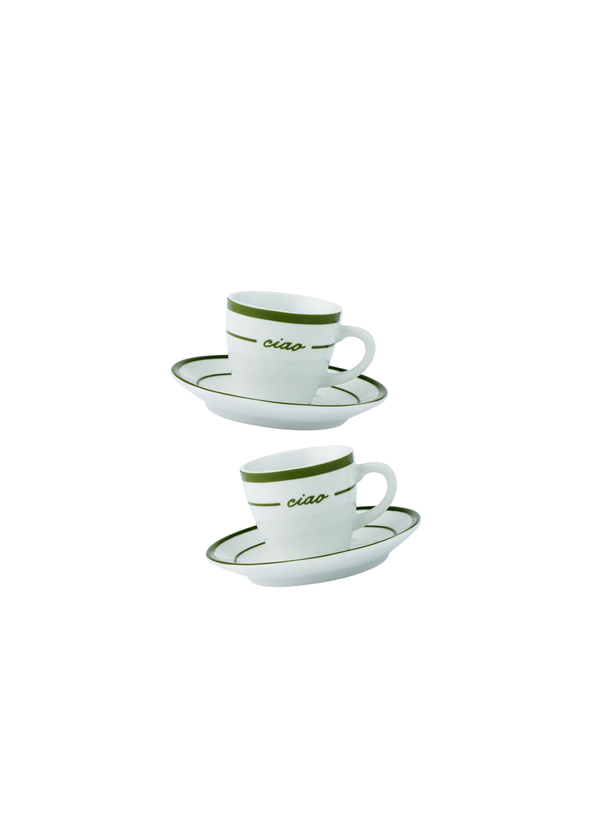 Ciao Espresso Mug + Saucer