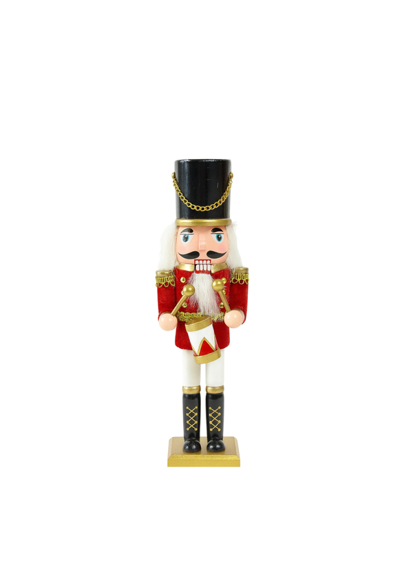 Wooden Nutcracker Drummer — 30CM