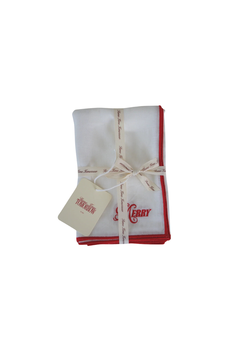 Christmas Napkin — Merry