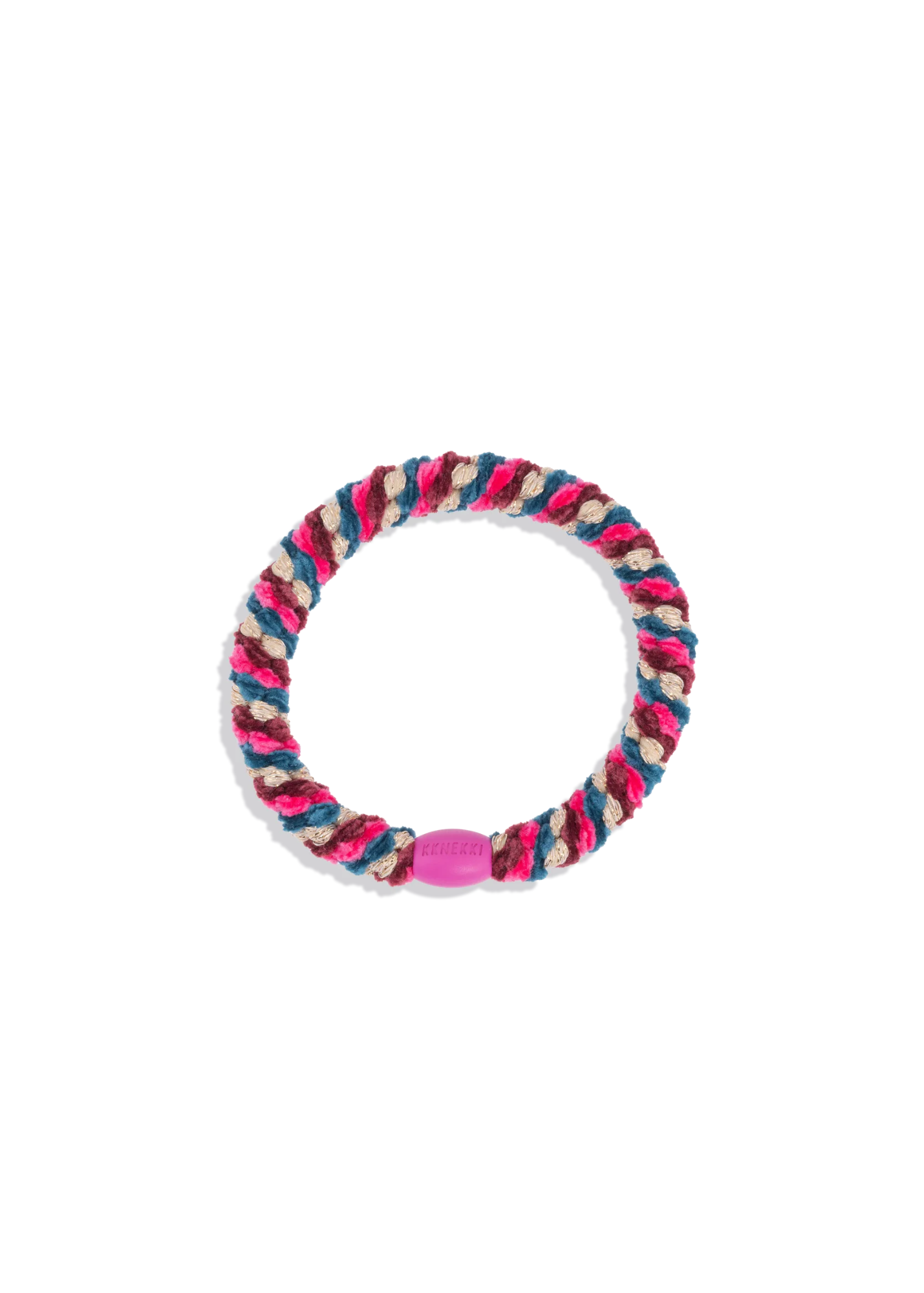 KKNEKKI Original Hair Tie — Mix Bordeaux Petrol Glitter