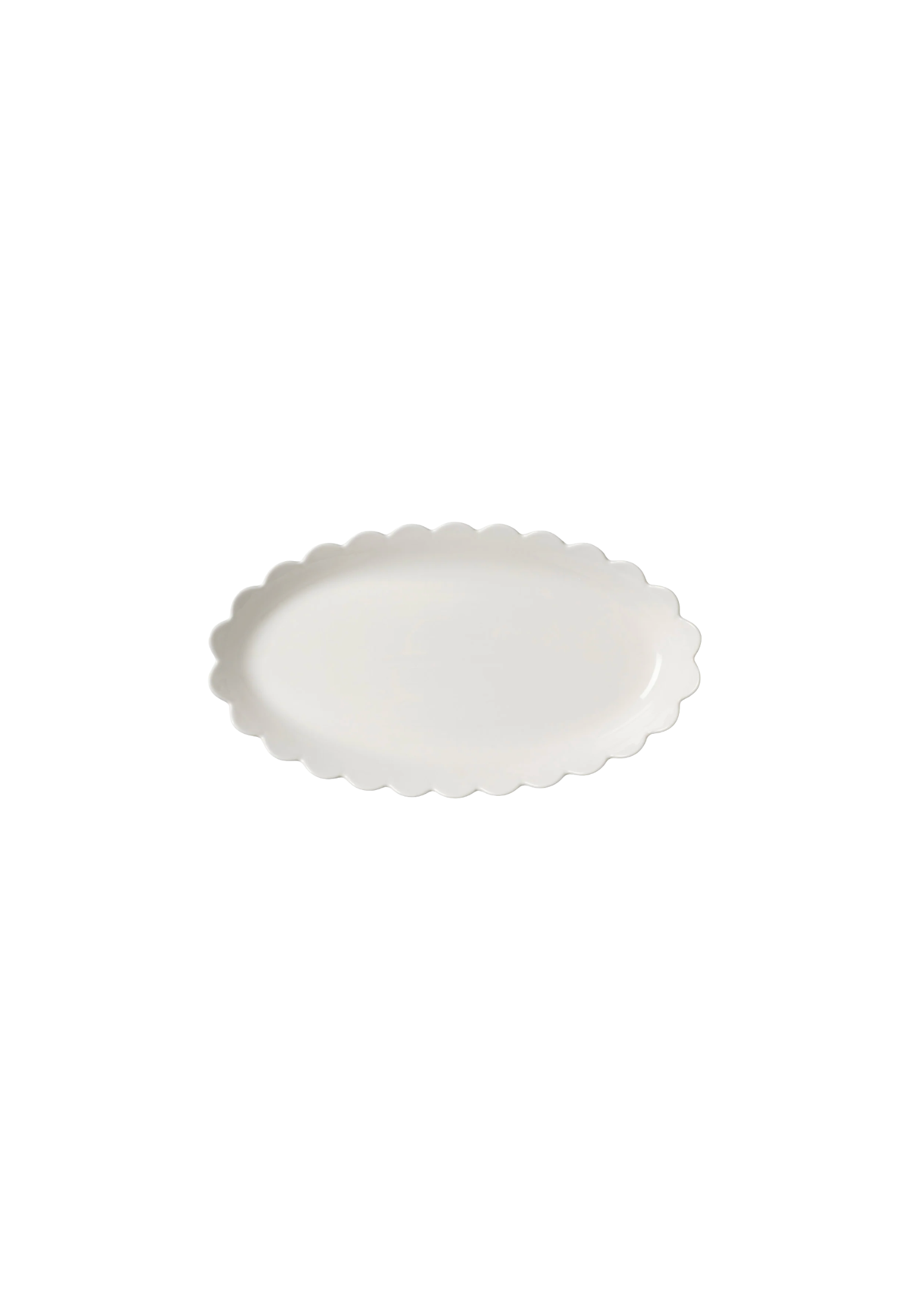 White Scallop Platter — In The Roundhouse