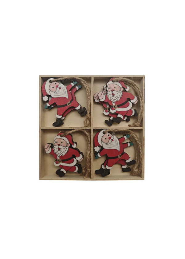 Santa Ornament — SET X8