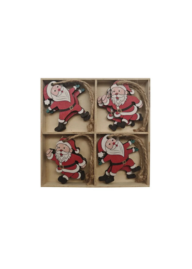Santa Ornament — SET X8