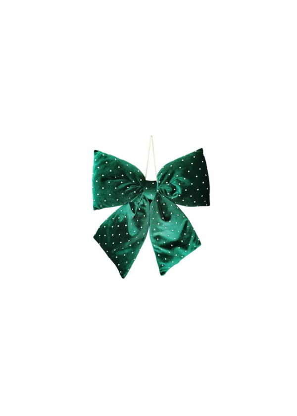 Hanging Bow w/ Dot — Green