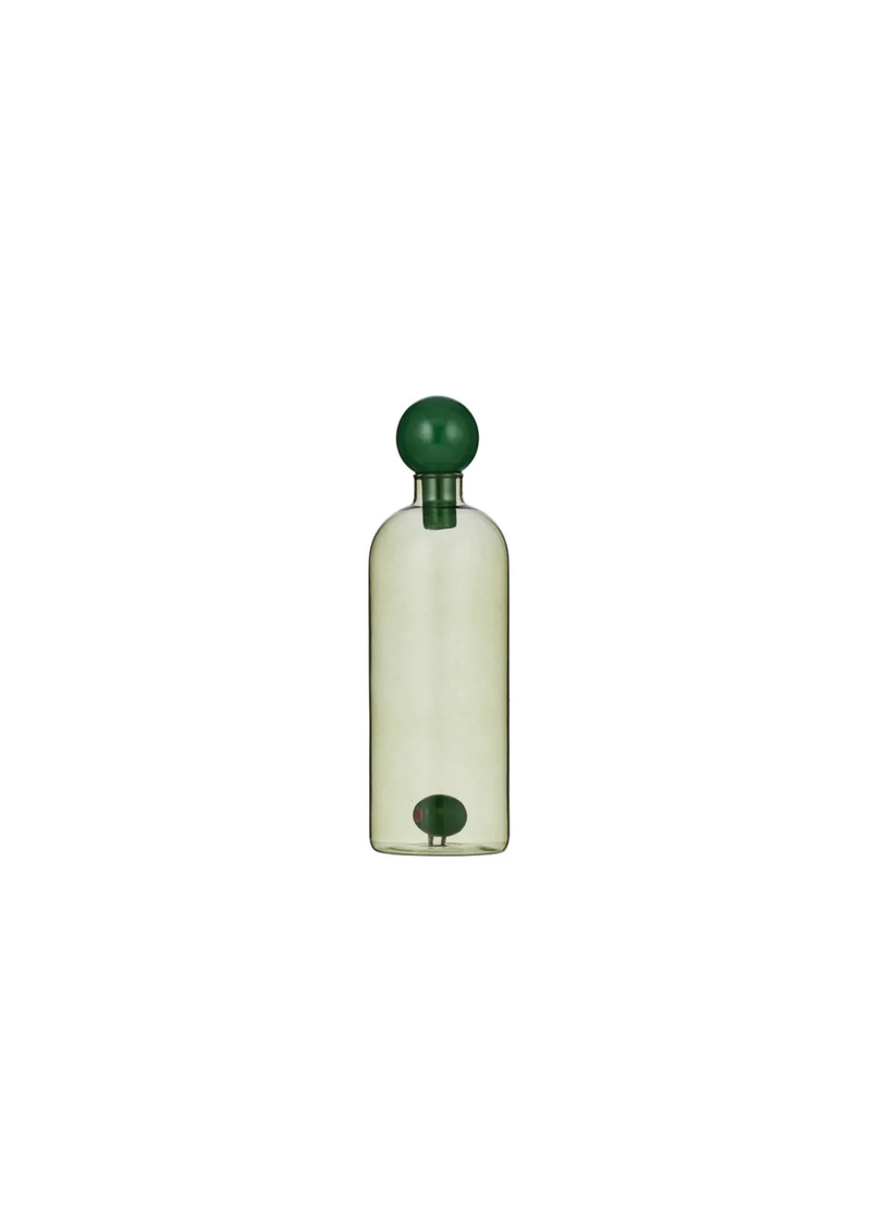 Olive Glass Oil Bottle