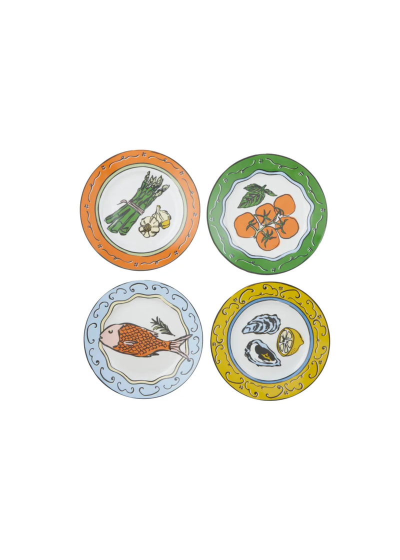 Deli Ceramic Plate — SET X4