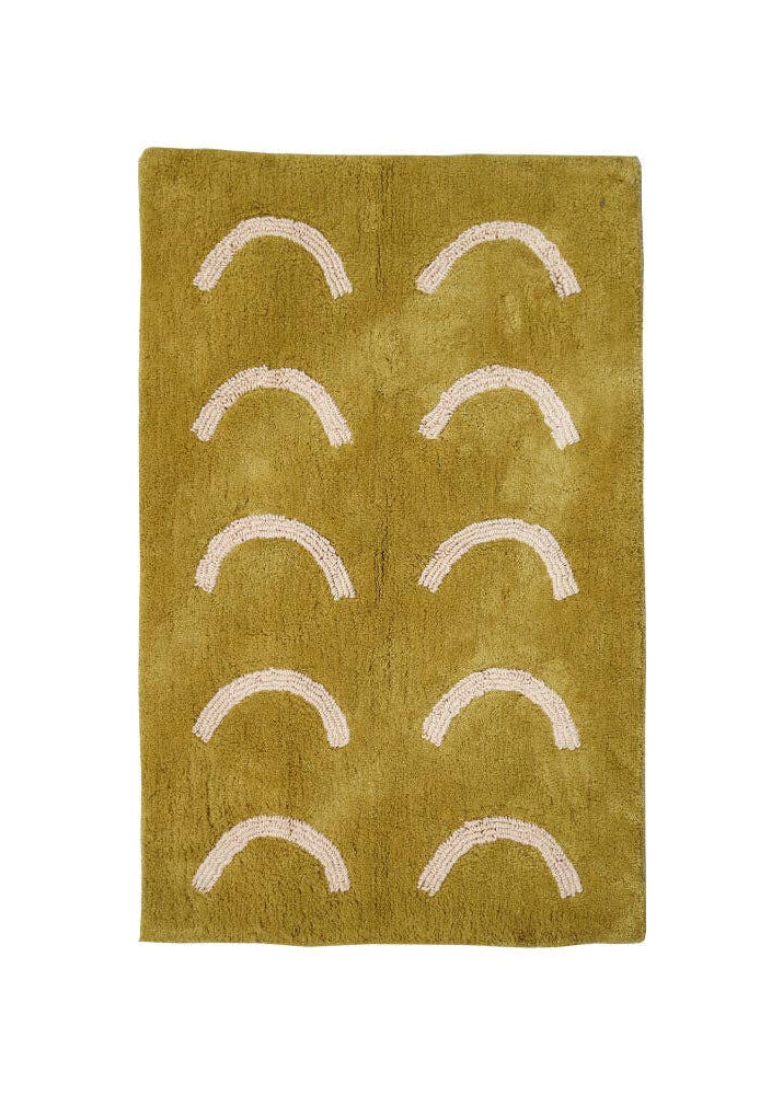 Olive Curve Bath Mat