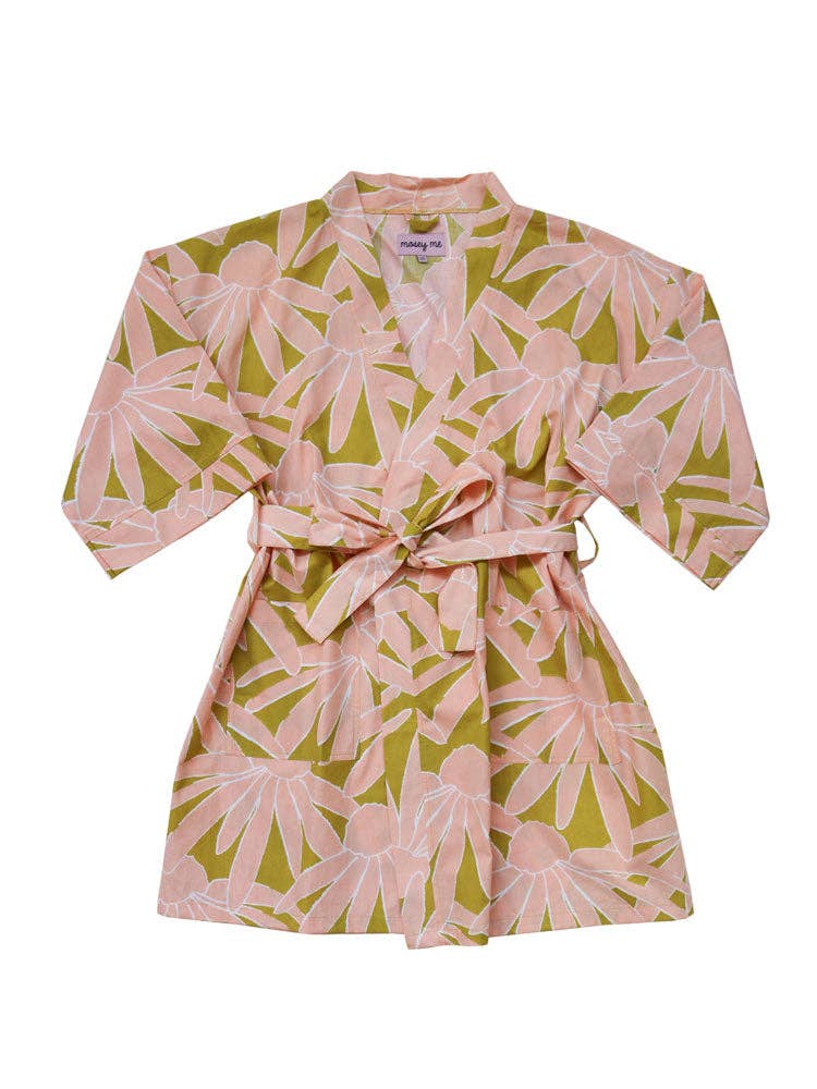 Margarita Short Robe - Peach